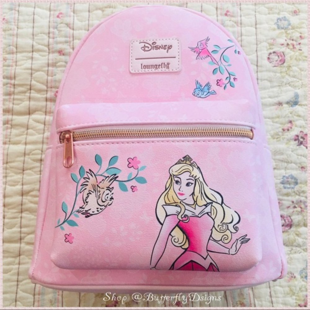 Loungefly Disney Sleeping Beauty Mini Backpack Set Aurora Dress Inspo Briar Rose - Picture 3 of 9